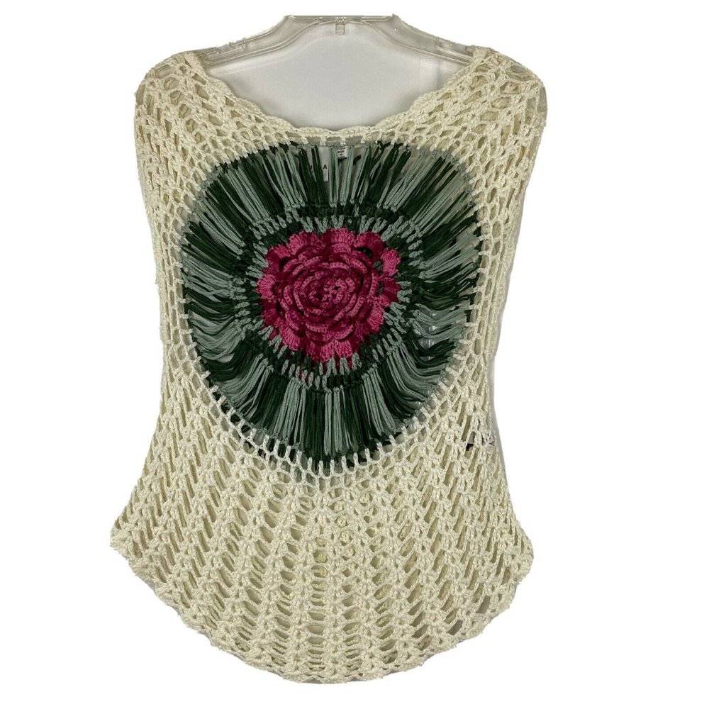 Vila Milano Womens Crochet Open‎ Knit Sweater XS/S